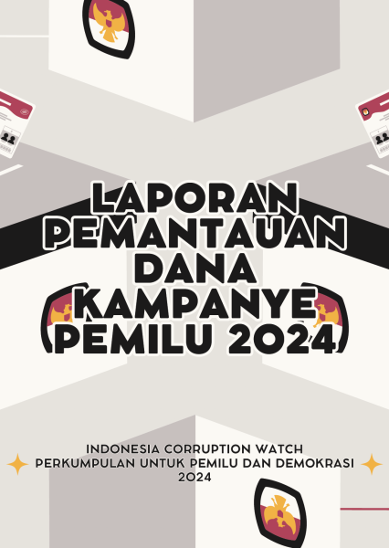 Cover depan kajian Laporan Pemantauan Dana Kampanye Pemilu 2024